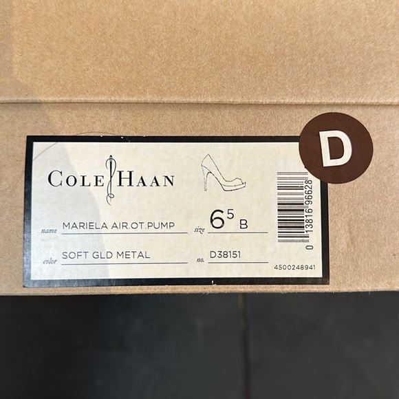 Cole Haan Soft Gold Metal Nike Air Heels - Picture 6 of 6